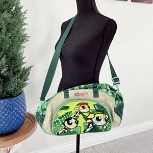Rough Condition Vintage Y2K Powerpuff Girls Travel Crossbody Tote Bag Kids Rare